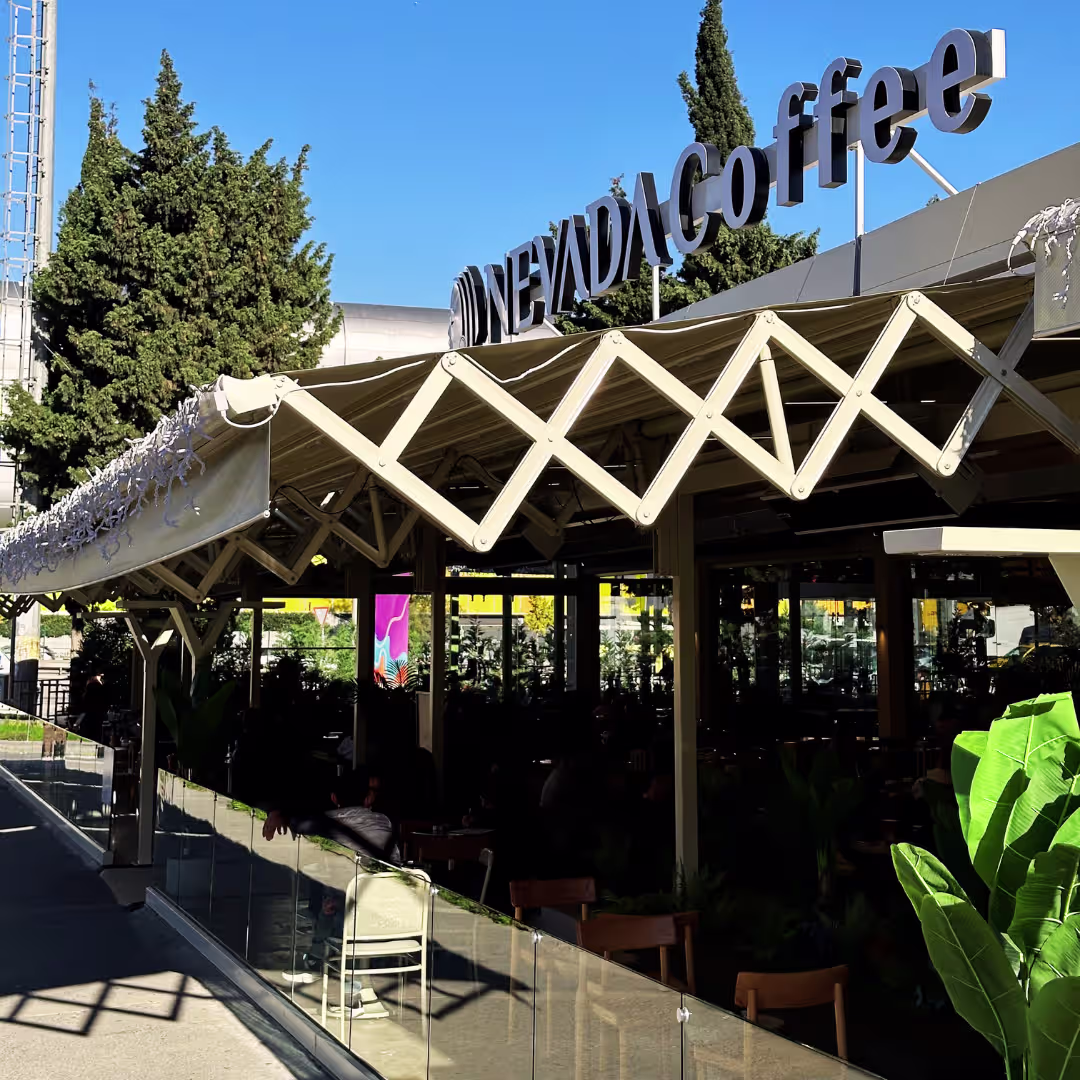 makaslı tente projesi istanbul beylikdüzü nevada coffee